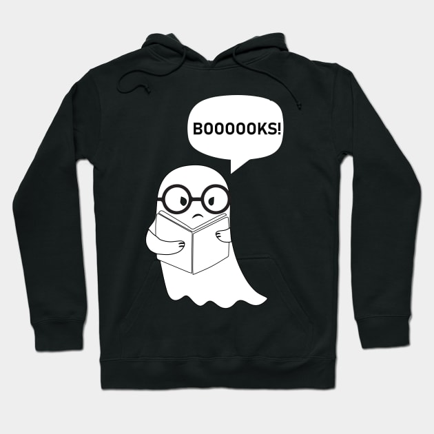 Funny Book Reading Cute Halloween Ghost Book Lovers Costume Hoodie by mrsmitful01